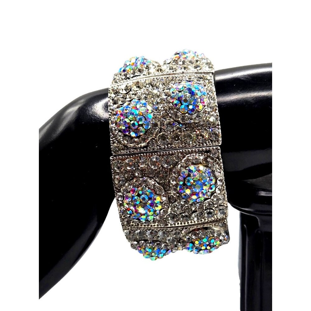 Irridescent Bling Rhinestone AB Bracelet stretch